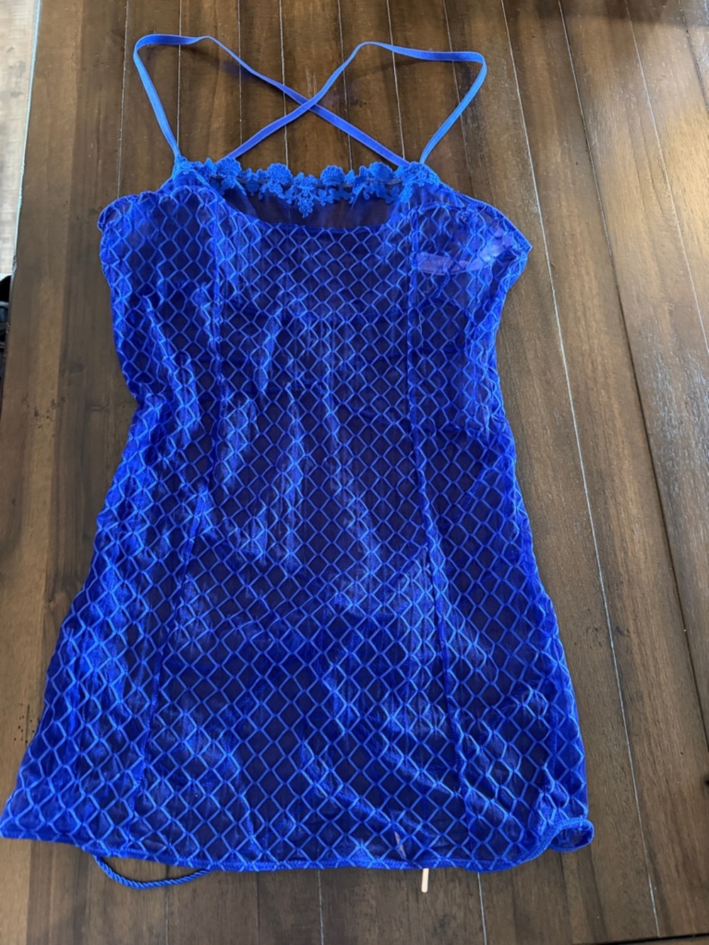 Savage X Fenty Royal Blue Velvet Slip